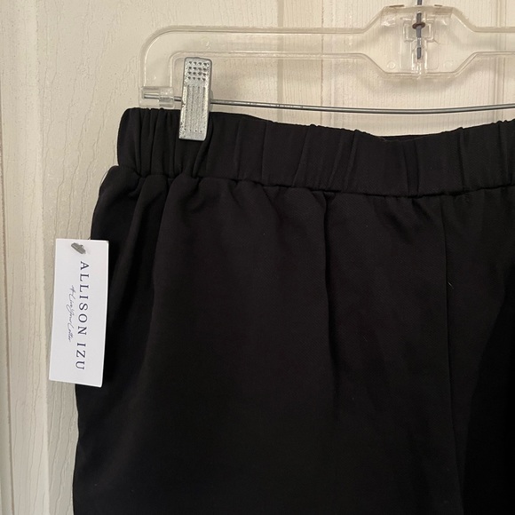 NWT Allison Izu diamond head short black twill pointe shorts size small - Picture 6 of 7